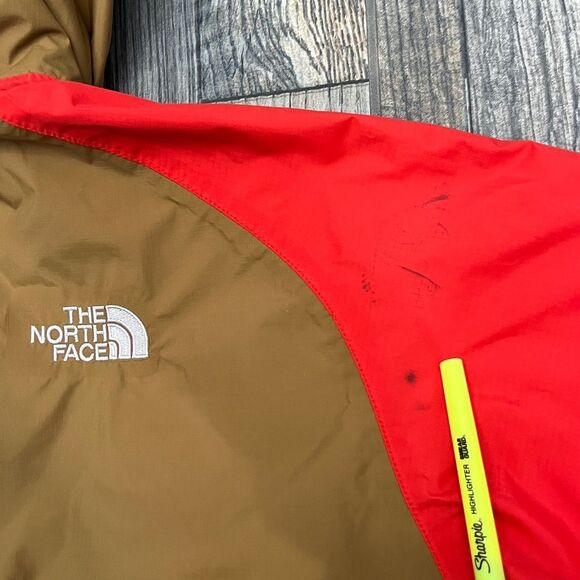 🔥🔥 THE NORTH FACE HyVENT Jacket Hooded Men’s Sz Large - Tan & Reddish Orange - Picture 14 of 16